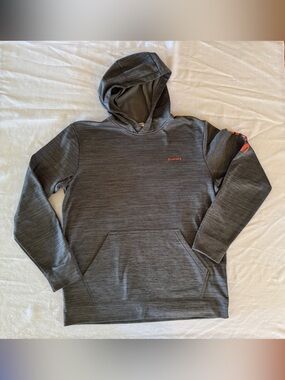 Simms Performance Hoodie Gray Long Sleeve Fishing Shirt Pullover Mens Large